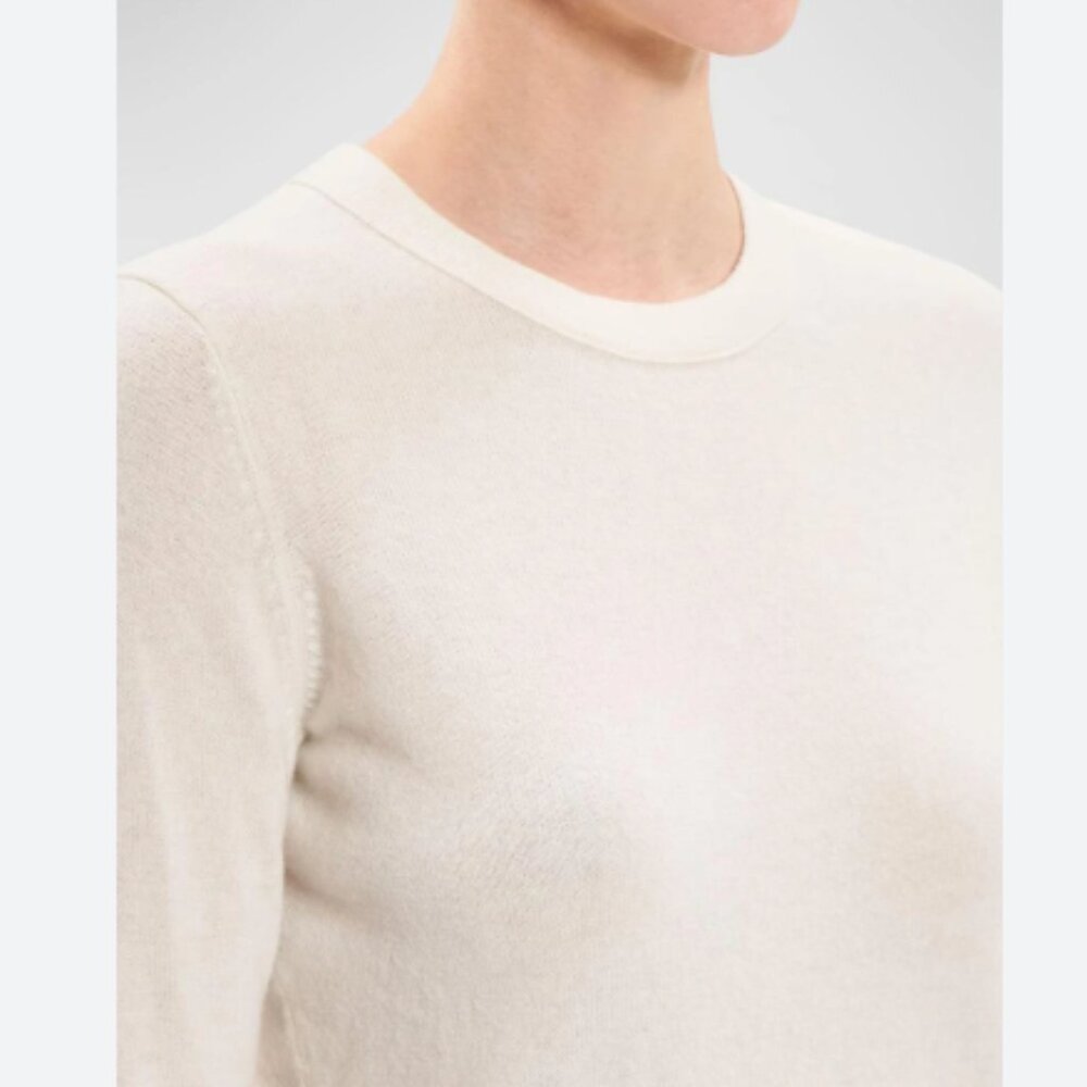 NWT Theory Kaylenna Crewneck Sweater in Feather Cashmere - Picture 2 of 5